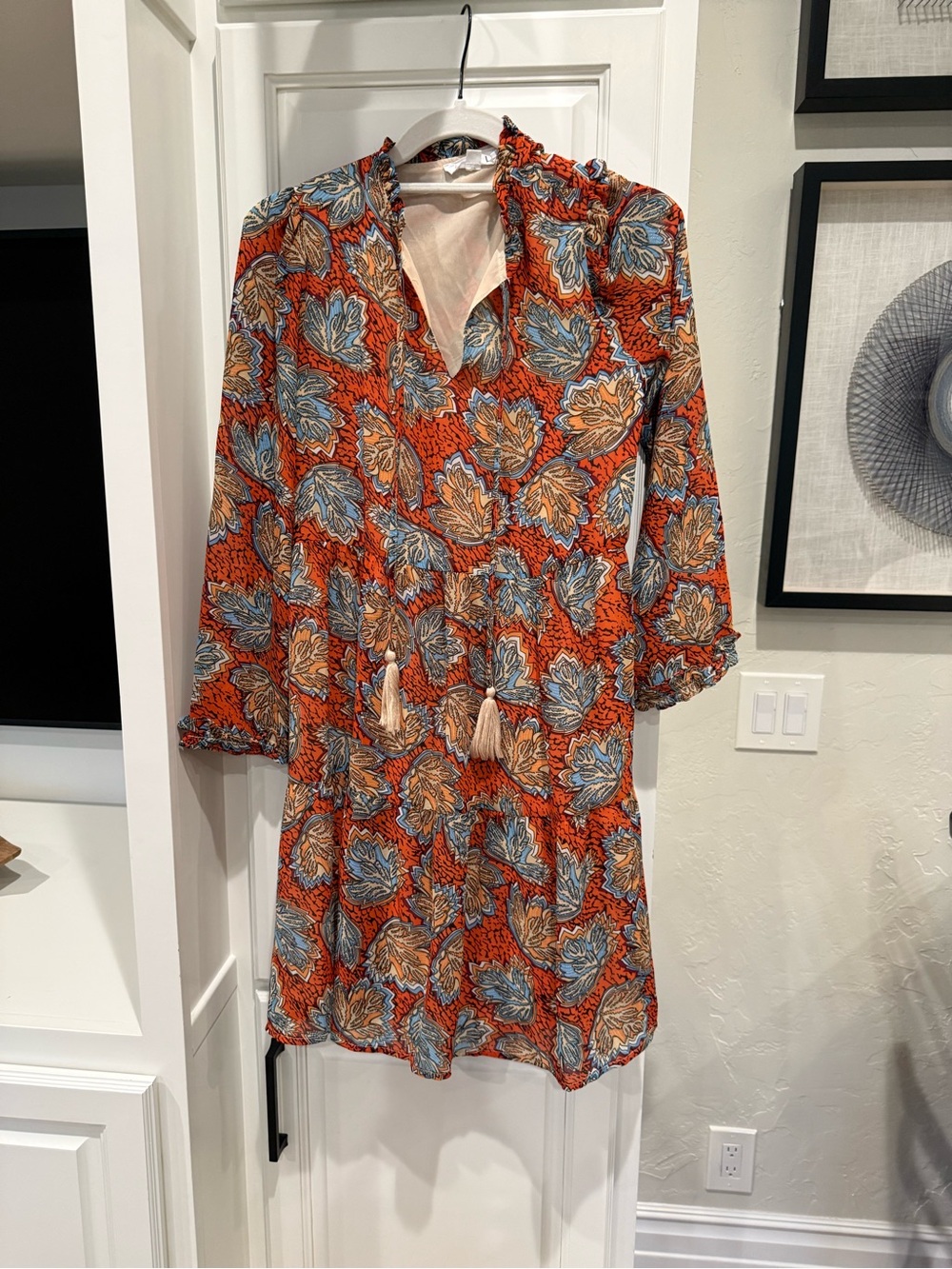 THML print dress- XS